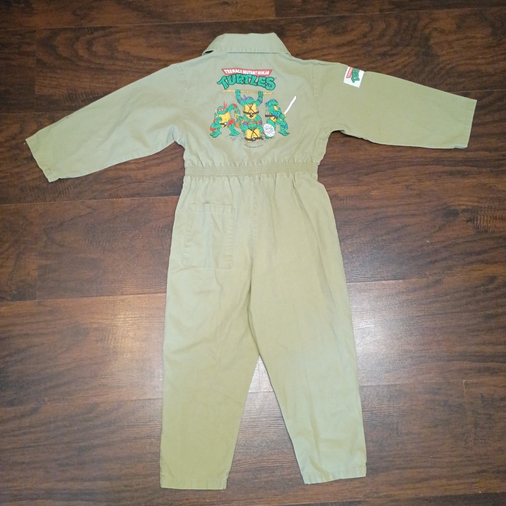 Vintage 1989 Teenage Mutant Ninja Turtles Mirage Jumpsuit Costume Size 6 Green - Picture 8 of 14